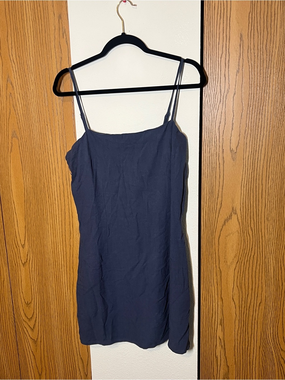Fashion Nova Fresh Breeze Linen Mini Dress 2-Piece Set- Navy Blue- Size XL